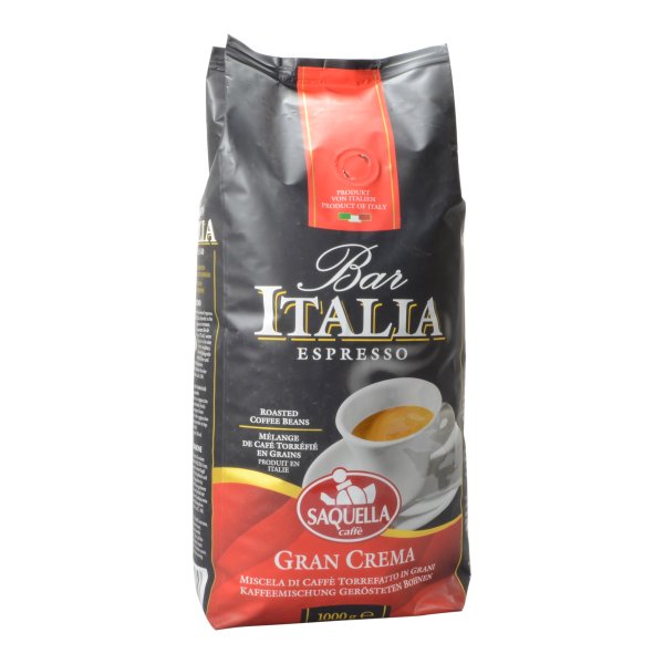 Saquella Bar Italia Gran Crema 1kg | kräftiger Espresso | schöne Crema